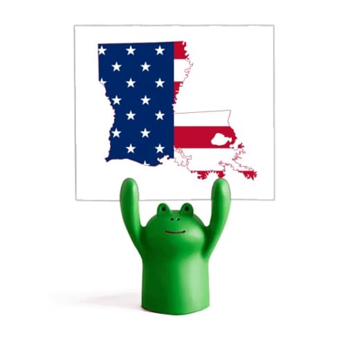 Grenouille mémo Louisiana support carte dessin animé table