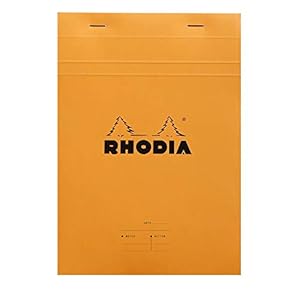 Rhodia Head Stapled Meeting Pad, No16 A5, voorgedrukt Hoofd Stapled Meeting Pad, Voorgedrukt A5 ORANJE