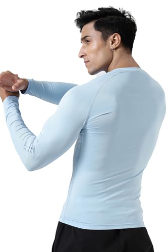 Image of FUAARK Men's Full Sleeve Compression T-Shirt - Athletic Base Layer for Fitness, Cycling, Training, Workout, Tactical Sports Wear