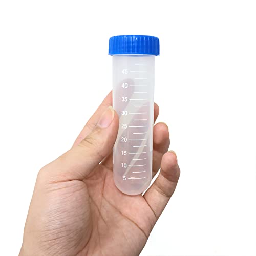 Honbay CENTRIFUGE-TUBE-50ML-ROUND-10 10Pcs 50Ml Round Bottom Plastic Lab Centrifuge Tubes Laboratory Test Tubes With Screw Cap And Graduation Frozen Vial Container Sample Storage Containers thumb #4