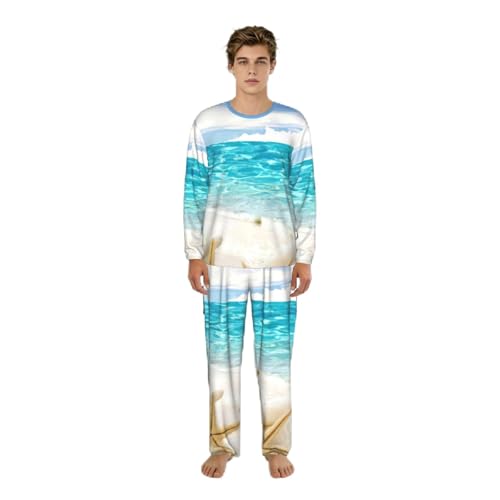 Pyjama long homme confortable contre la fraîcheur nocturne en S à 3XL