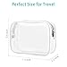 F-color TSA Approved Toiletry Bag - 3 Pack Clear Toiletry Bags Clear Makeup Cosmetic Bags for Women Men, Quart Size Travel Bag, Carry on Airport Airline Compliant Bag, White(for age 12 or above)