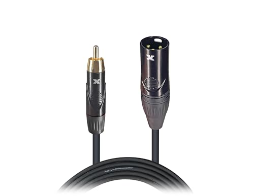 Câble XLR mâle vers RCA mâle Prox pour supprimer les bourdonnements audio de 7,6 m