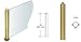 C.R. LAURENCE PP09TPB CRL Polished Brass 18" Round PP09 Elegant Series Counter/Partition 3-Way Post