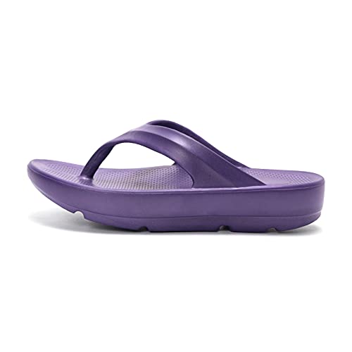 Funkymonkey Flip Flops For Women Arch Support Comfort Thongs Sandals (7 M Us, Purple A) #TOP1