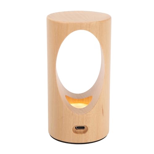 Lámpara de noche recargable de madera, luz cálida 3000K miniatura 5