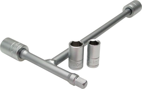 Motion Pro 08-0389 Tri-Drive Mini T-Handle Kit 1/4-inch Drive with 8 10 12 13mm Sockets