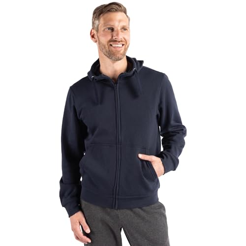 Sweat à capuche zippé bleu Clique Stockholm en taille 5XL pour le confort au quotidien
