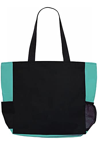 Fight Like A Girl Knockout Dakota 5-Pocket Tote Bag For Ovarian Cancer, Cervical Cancer, Anxiety Awareness - Teal #TOP1