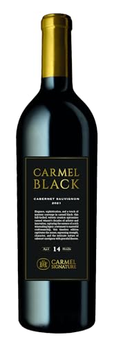 Carmel Signature Black Cabernet Sauvignon | Full-Bodied Red Wine with Rich Blackcurrant Notes | Aged in French Oak Perfect for Pairing and Cellaring | 14% ABV
