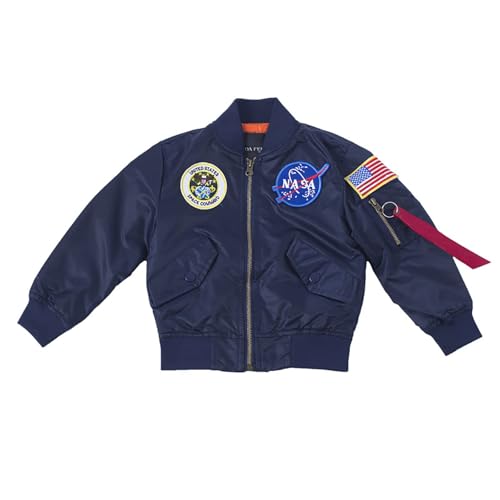 Image of CORIRESHA Kids Bomber Jacket Full Zip Badge Thermal Jacket with Pockets