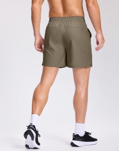 Image of GGJ Men's Lightweight Athletic Shorts with 2 Zipper Pockets 7 inch /9 inch /5 inch Gym Workout Running Quick Dry Tennis Shorts for Men