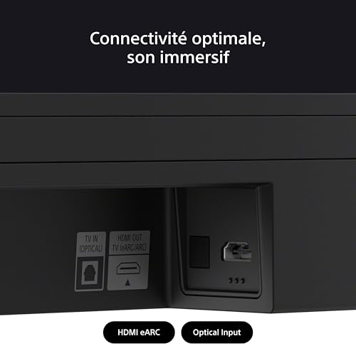 Sony BRAVIA Theatre Bar 6 avec Caisson de Basses - 3.1.2ch Son Immersif | Haut-parleurs verticaux | Dolby Atmos | DTS:X | Voice Zoom 3 (Via TV BRAVIA) | DSEE pour la Musique | Installation Facile