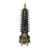 Représentant la paix : cette pagode en alliage magnifiquement sculptée est connue comme le représentant de la connaissance et de la paix. C'est également un représentant du Feng Shui