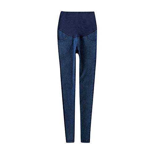 BOTCAM Pantalones vaqueros elásticos para mujer, pantalones de maternidad, pantalones de maternidad, ropa de invierno, A-b-azul, XXXL