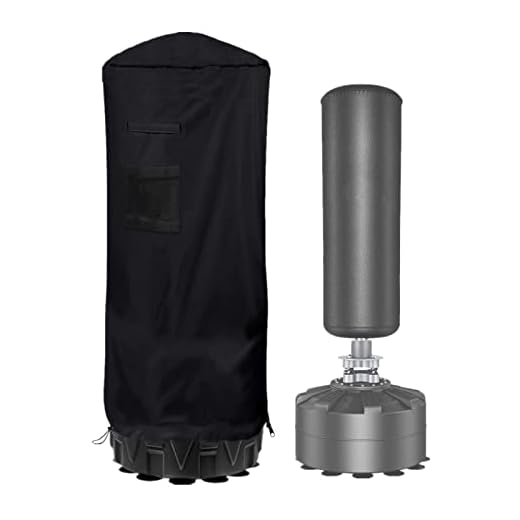 Standing Boxing Bag Cover Outdoor Waterproof, GS Alderaul Freestanding Punching Bag Cover, Adjustable Outdoor Heavy Boxing Bag Protective Cover