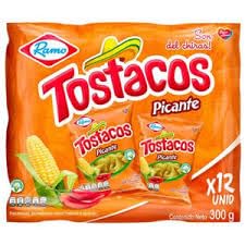 Tostacos Picante 12 packets 25g per packet - 300g for Bag