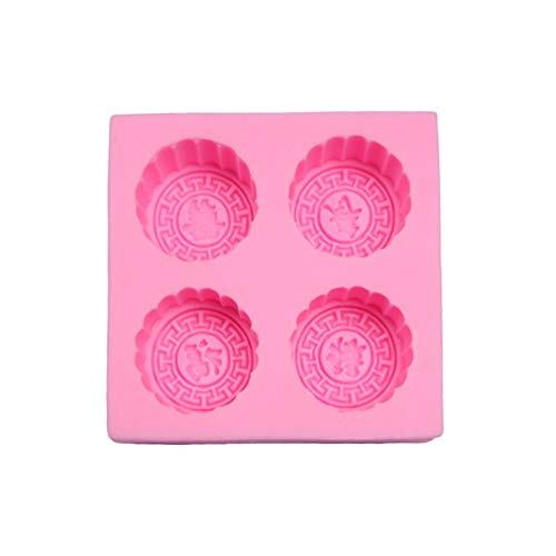 Molde de Silicona 50-1113 Fushoulu Moon Cake Pour Sugar Cake Moldes de Silicona Rosa