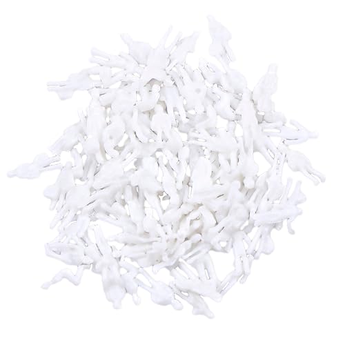 ZJIA 1:300 Scale White Unpainted Model Figure Train Passenger DIY Paint (Pack of 100)