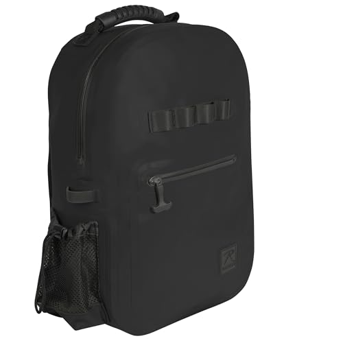 Rothco Waveguard Mochila Impermeable – Bolsa de Almacenaje Seca para Senderismo, Navegación, Kayak, Canoas, Viajes y Playa - Negro