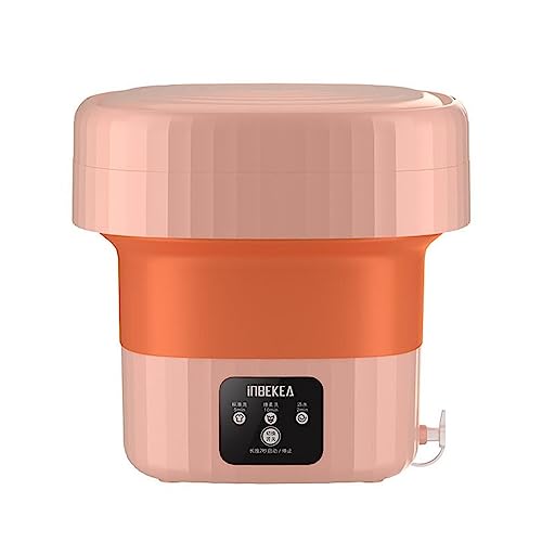 6L Mini Washer with 3 Modes Deep Cleaning Half Automatic Washt, Portable/Foldable Washing Machine with Soft Spin Dry for Socks, Baby Clothes, Towels, Delicate Items (Pink)