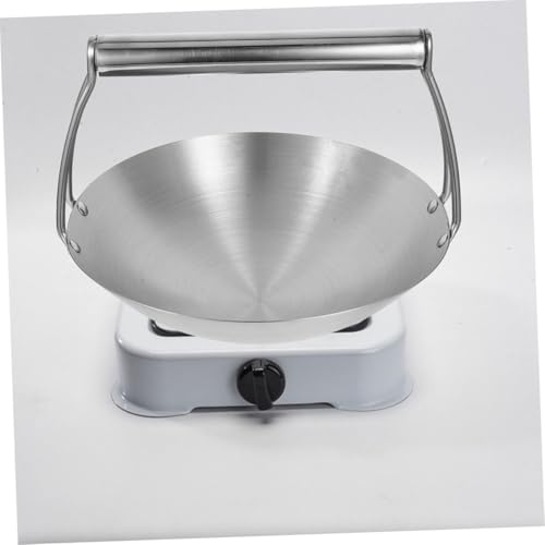 Wok de acero inoxidable con mango ergonómico miniatura 4