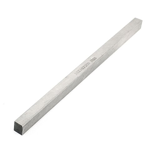 Herramienta HSS de torno - TOOGOO(R) 10mm x 10mm x 200mm Barrena herramienta HSS de torno de fresado despedido torneado Gris