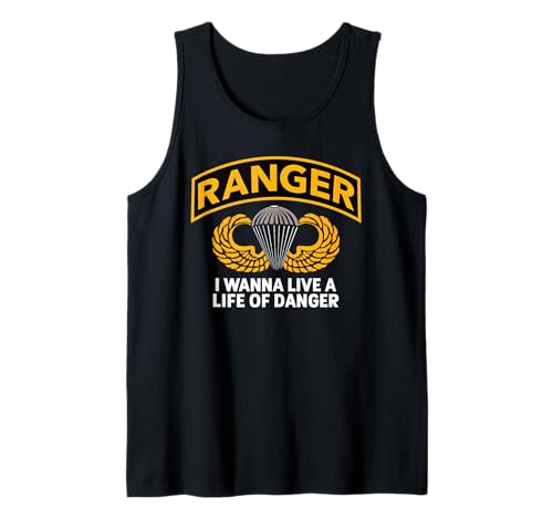 RANGER I wanna live a life of danger military air USA combat Tank Top