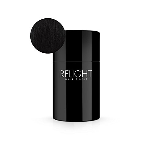 Relight Haarfasern - natürlicher Look dank natürlicher Formel. Volles Haar in Sekunden! (schwarz) Haarausfall Streuhaar 