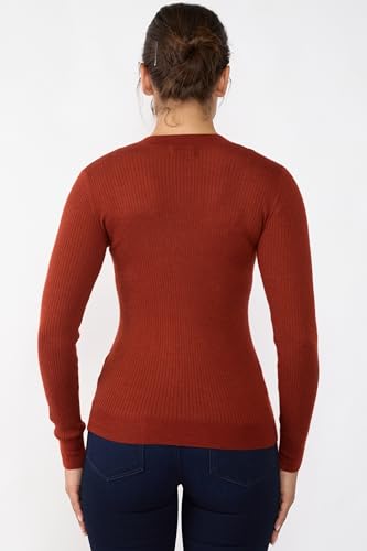 Image of JENNIE LIU Tissue Weight Cashmere Silk Rib-Knit Crewneck Sweater