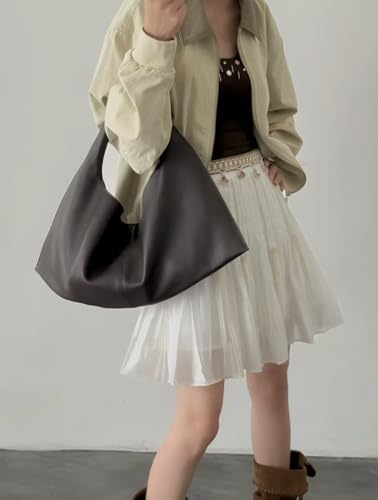 French Retro Cowhide Large Capacity Handbag Minimalist Commuter Casual Women's Bag3