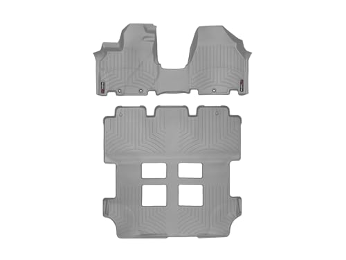 WeatherTech-Custom-Fit-FloorLiners-for-Honda-Odyssey-Full-Set-463471-463412-Grey WeatherTech Custom Fit FloorLiners for Honda Odyssey - Full Set (463471-463412), Grey - Image 1