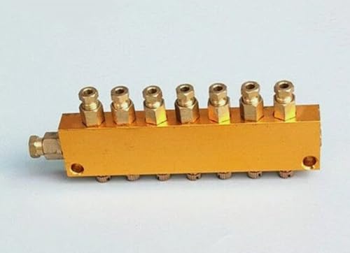 QXNASU CNC Oil Distributor Machine Lubricating Tube Adjustable 1 Inlet 7 Outlet Valve
