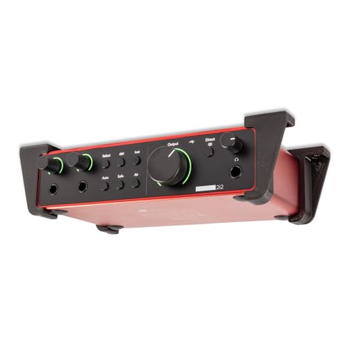 P3D-LAB TuneGrip - Soporte de escritorio para Focusrite Scarlett 2i2 4ª generación, color negro, un hogar de tamaño perfecto, fuerte y seguro para tu interfaz de audio