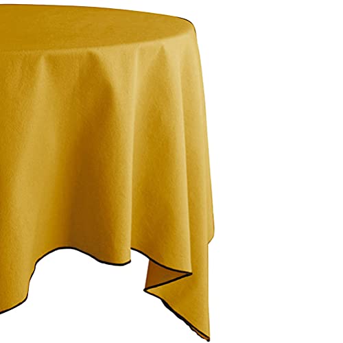 VENT DU SUD Nappe en Coton Teint lavé - Curry - 160 x 250 cm Cover