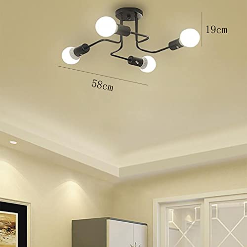 Lustre industriel E26 à large diffusion pour éclairage de grand salon - 6