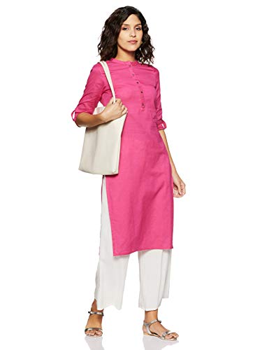 Image of W for Woman Women's Cotton Straight Fit Straight Kurta