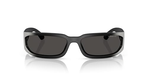 Arnette Men's AN4349 Smaze Rectangular Sunglasses, Matte Black Gradient Silver/Dark Grey, 61 mm