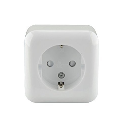Preisvergleich Produktbild 2 Stück Unitec Schutzkontakt-Steckdose 1-fach STANDARD, AP, elektroweiß
