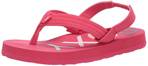 Roxy Girl's Vista 3 Point Sandal FLIP-Flop, Berry 20, 8 M M US Toddler