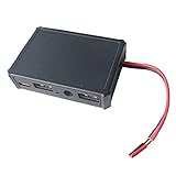 Matedepreso Solarpanel-Regler, Solar-Panel-USB-Regler, Laderegler, Dual 5 V DC Typ C USB-Ausgang für Handys/Tablets/USB-Lüfter (schwarz)