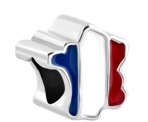 Abalorio de Francia de plata 925 con acabado artesanal premium de joyería