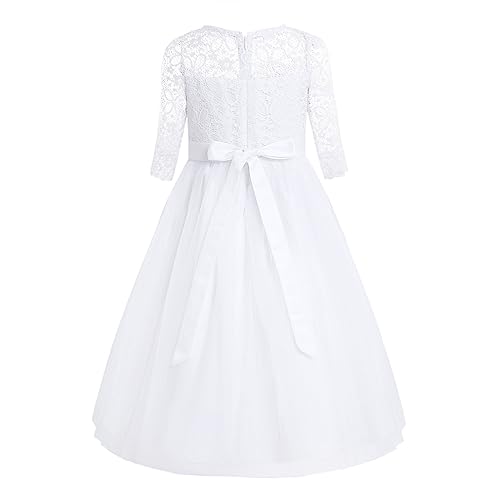 Freebily Blumenmädchenkleid Mädchen Festliche Spitze Prinzessin...