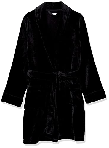 Amazon Essentials Women's Mid-Length Plush Robe (Available In Plus Size), Black, X-Large #TOP7