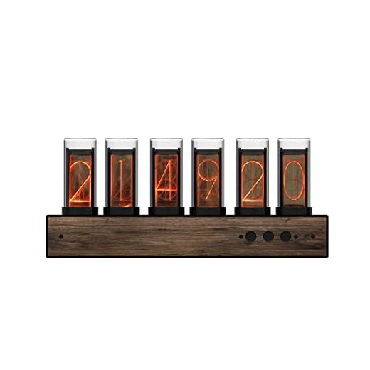 JINGz Nixie Tube Clock Gixie Clock Creative Digital Variable Color Clock LED Digital Clock Steins;Gate Divergence Meter Christmas New Year Birthday Valentine's Day School Gift