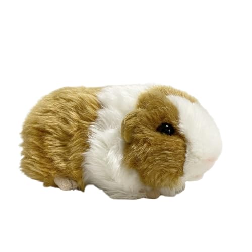 Peluche cochon d'inde réaliste tricolore jaune doudou doux pour enfant