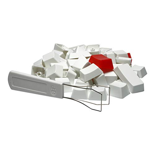 Jeu de Touches Blanches Freewrite avec caractères Vierges [ISO] - Remplacement de Clavier Complet pour Machine à écrire Freewrite Smart, Outil d'extraction des Touches Cover