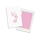 Pearhead Newborn Baby Handprint Or Footprint Clean-Touch Ink Pad Kit, No Mess Baby Safe Print Kit, Newborn Baby Girl Keepsake, 2 Impression Cards, Small Size, Pink