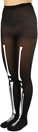 Image of ToBeInStyle Women's Scary Skeleton Leg Bones Halloween Hosiery Tights & Thigh High Stockings