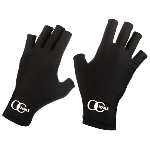UV Shield Glove (BLACK NIGHT) Anti UV Glove for Gel Manicures with UV/LED Lamps